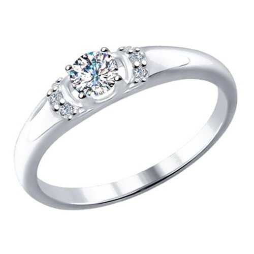 Кольцо женское SOKOLOV из серебра с swarovski zirconia 89010035 р.18 в Пандора