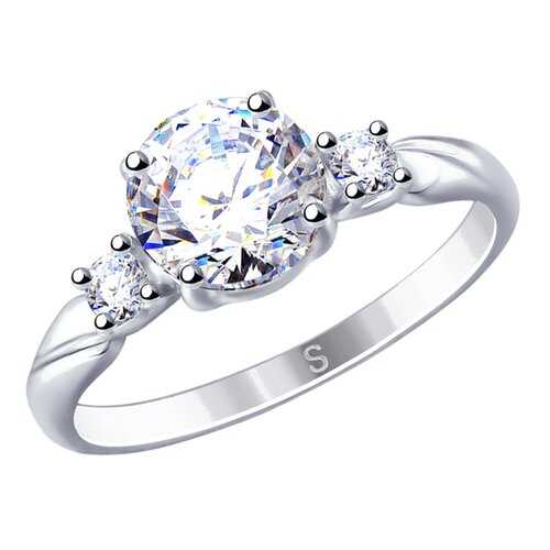 Кольцо женское SOKOLOV из серебра со Swarovski Zirconia 89010114 р.17.5 в Пандора