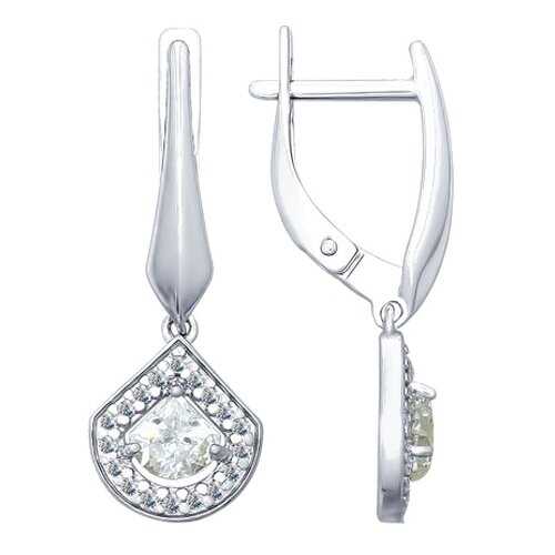 Серьги SOKOLOV из серебра со Swarovski Zirconia 89020092 в Пандора