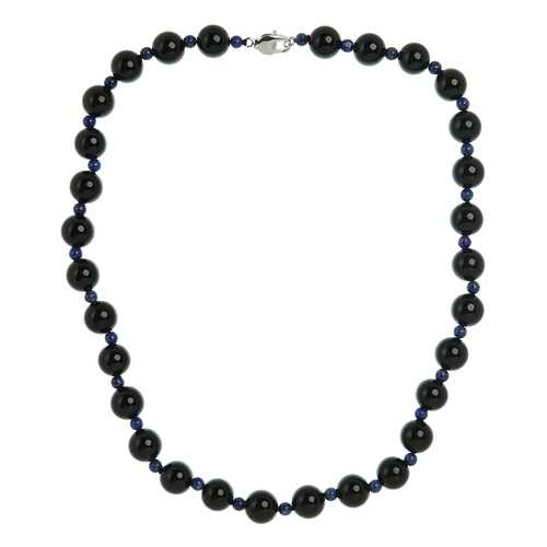 Бусы женские My-bijou 303-1463 черные/синие в Пандора
