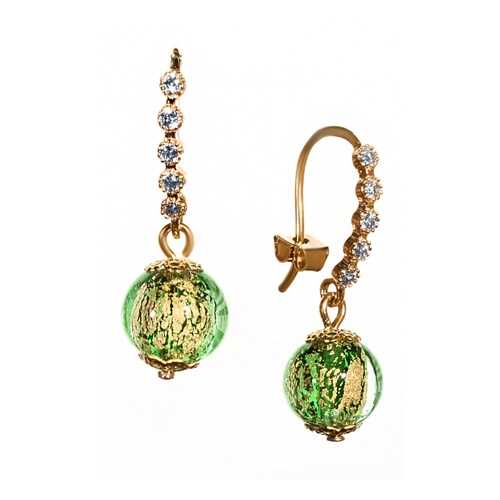 Серьги Bottega Murano 09044347 зеленые в Пандора