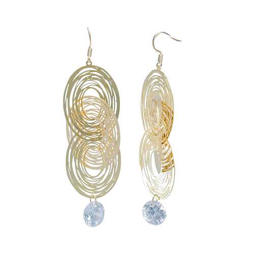 Серьги Corona style B002EFA15193-GOLD в Пандора