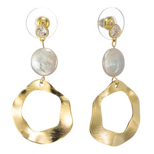 Серьги Corona Style B005E1126010 золотистые в Пандора