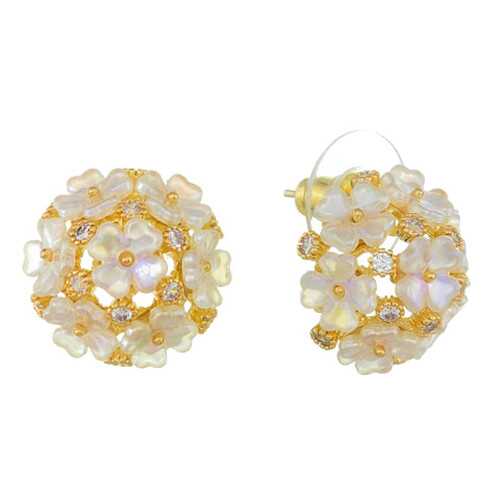 Серьги Corona Style B006E1871102 золотистые в Пандора