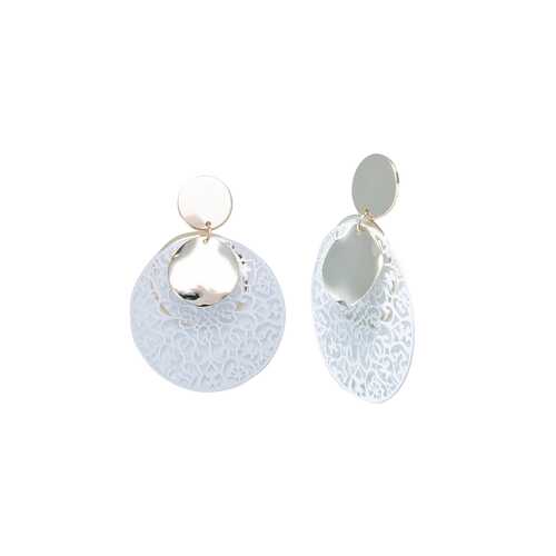 Серьги Corona style B006EEP03352-WHITE в Пандора