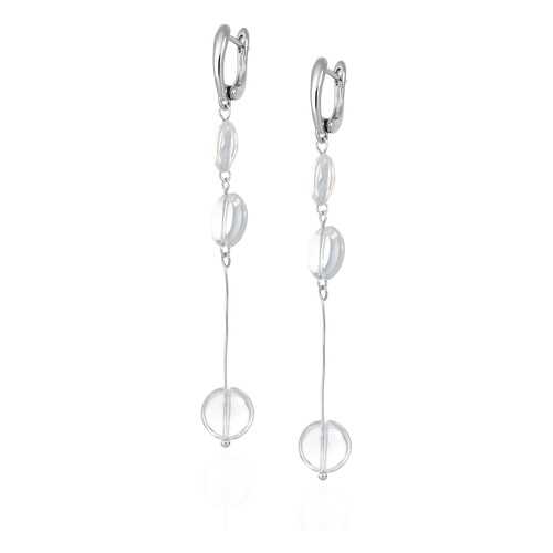 Серьги Lattrice 54666139 прозрачные в Пандора