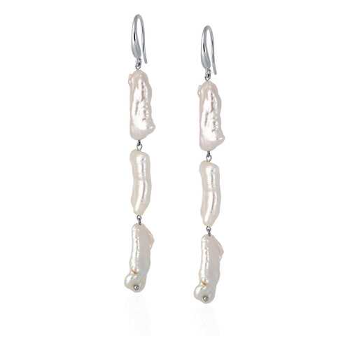 Серьги Lattrice 54666206 серебристые в Пандора