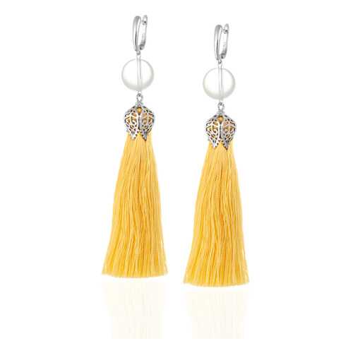 Серьги Lattrice, вставка горный хрусталь, артикул 54658003 в Пандора