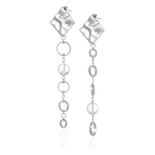 Серьги Lattrice, вставка горный хрусталь, артикул 54665005 в Пандора