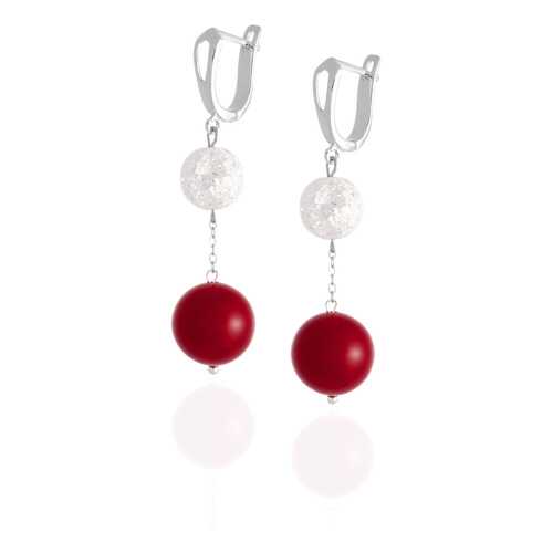 Серьги Lattrice, вставка коралл, артикул 54655451 в Пандора