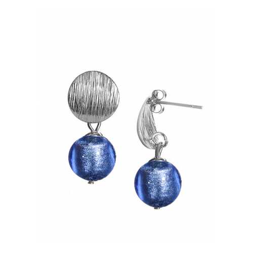 Серьги Perla Metallo Silver Rotondo 09030615 сапфир в Пандора